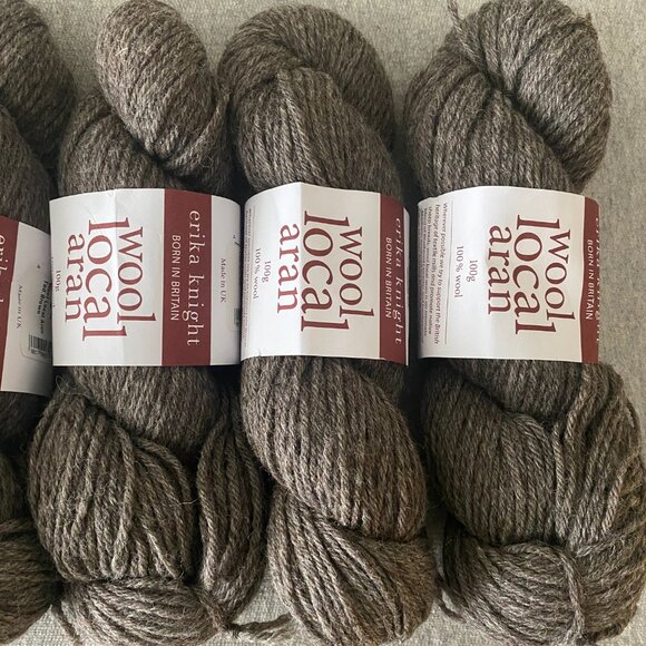 NWT Erika Knight Wool Local Aran Colour 805 Ted Brown Lot of 5 - Picture 3 of 16